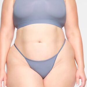 NWT SKIMS Fits Everybody T-String Cotton Thong In Iris Mica Purple Thong